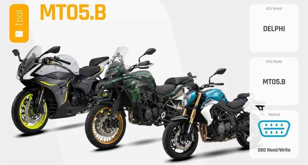 Aggiornamento Software: Rimappatura Centralina Delphi MT05.B via OBD per Benelli e QJMOTOR